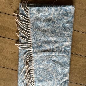Blue and Cream Paisley Scarf